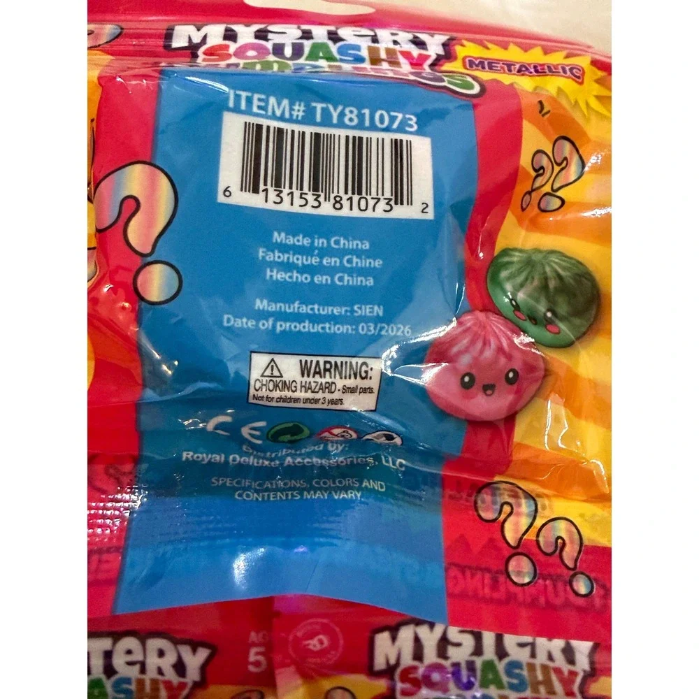 Lot of 6 Mystery Squashy Dumplings Metallic Series Blind Bag Royal Deluxe
